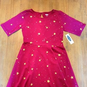 Purple/Dark Pink Dress with Gold Stars, Old Navy, size xs(5)